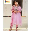 Crushed Tissue Silk Kaftan Set